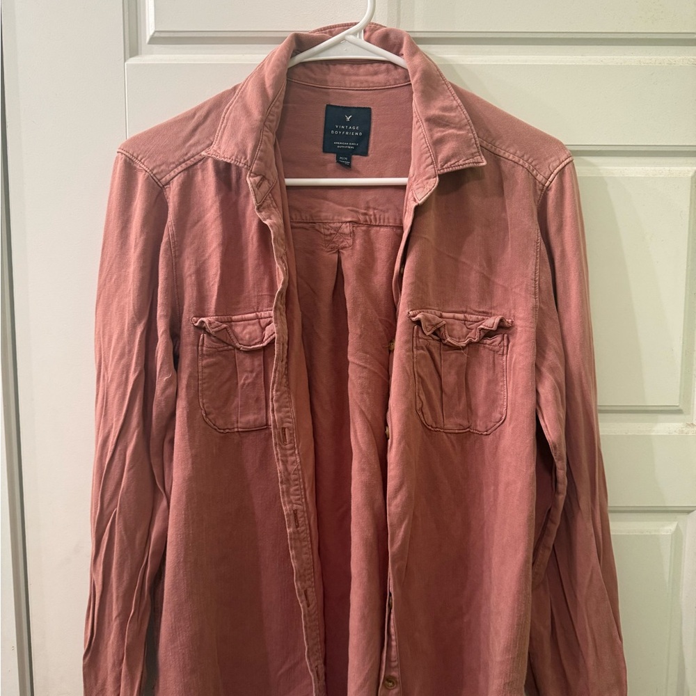 American Eagle Outfitters Women's Utility Jacket in Dusty Pink. Size‎ Medium